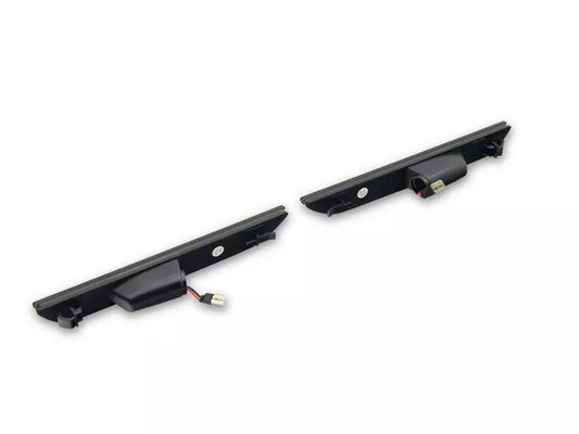 Dynamic LED Rear Side Markers; White; Smoked | Ford Mustang 2015-2023