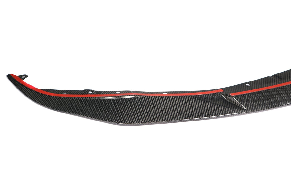 Front view BMW G8X with MHC style carbon front lip