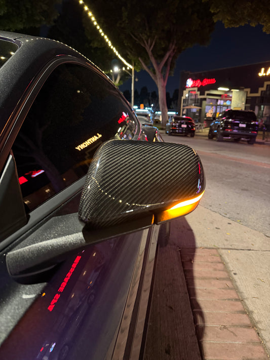 Carbon Fiber Mirror OEM Style Replacement Caps | Mustang S550 (15-23) Los Reyes Performance