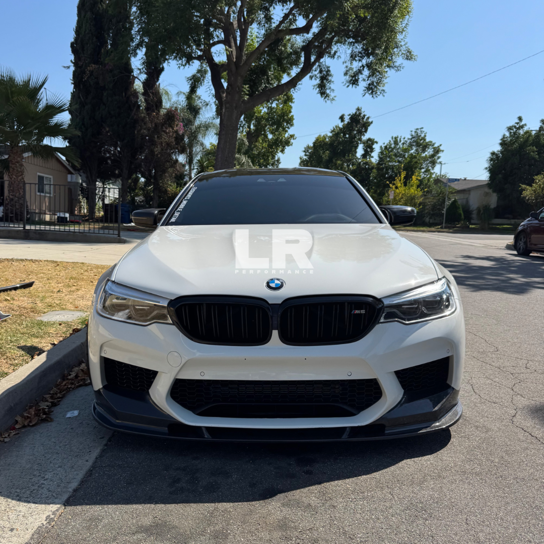 BMW F90 M5 dry carbon fiber OEM replacement mirror caps by Los Reyes Performance