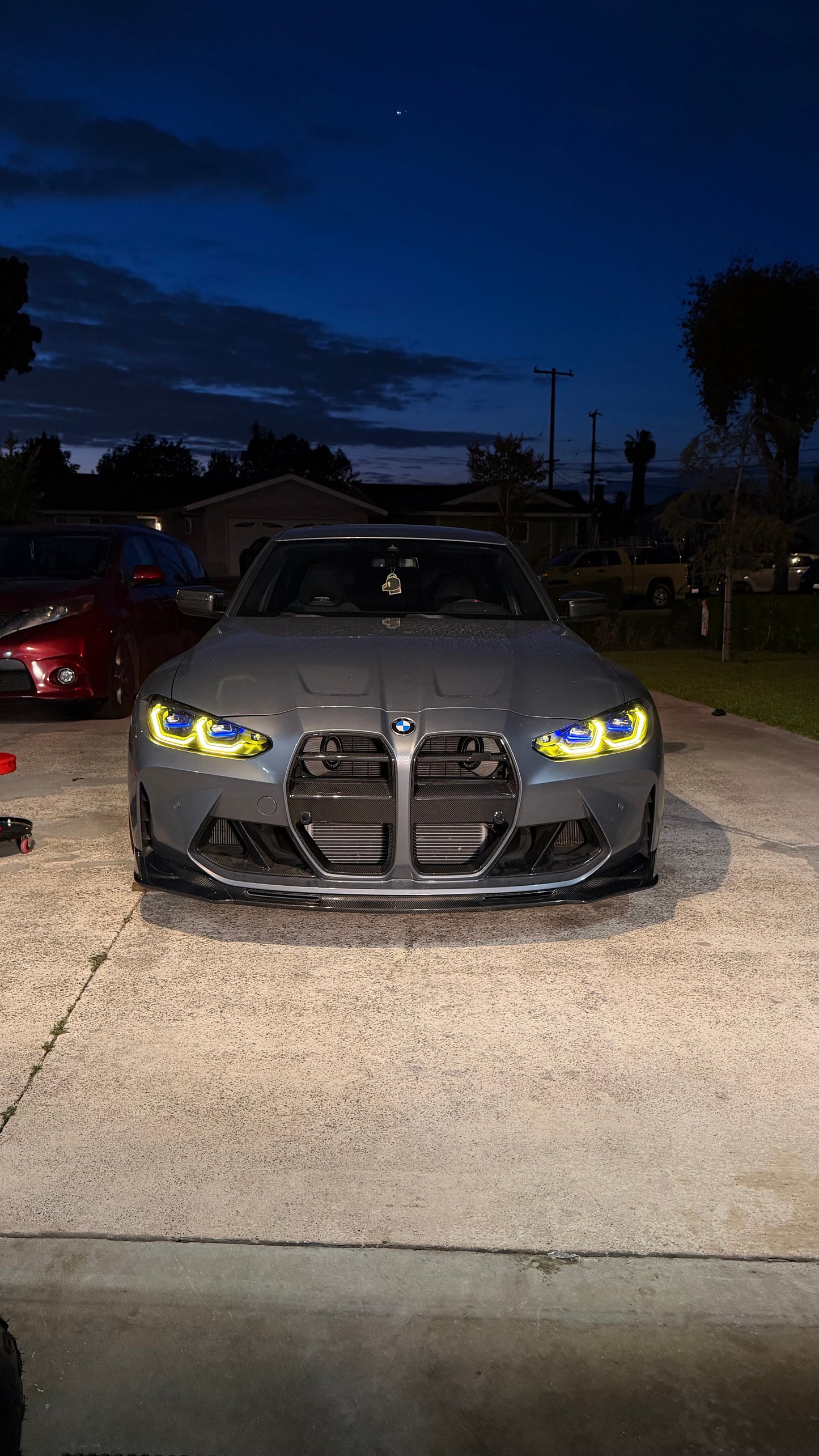 LRP Laser Style Color Switching Yellow/White Headlights V2 - G80 M3 | G82 M4 | G22 4 Series Los Reyes Performance