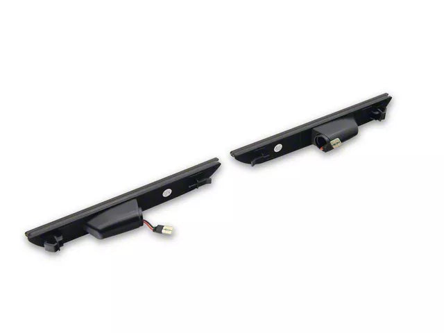 Dynamic LED Rear Side Markers; White; Smoked | Ford Mustang 2015-2023