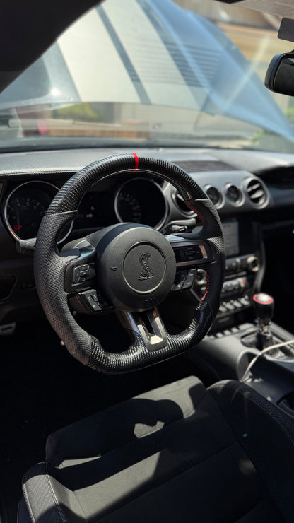 Carbon Fiber Steering Wheel | Ford Mustang 15-17 GT GT350 Los Reyes Performance