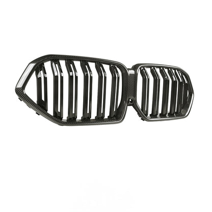 Double Slat Style Dry Carbon Fiber Front Bumper Grille | BMW F96 X6M 2019-2023 Los Reyes Performance