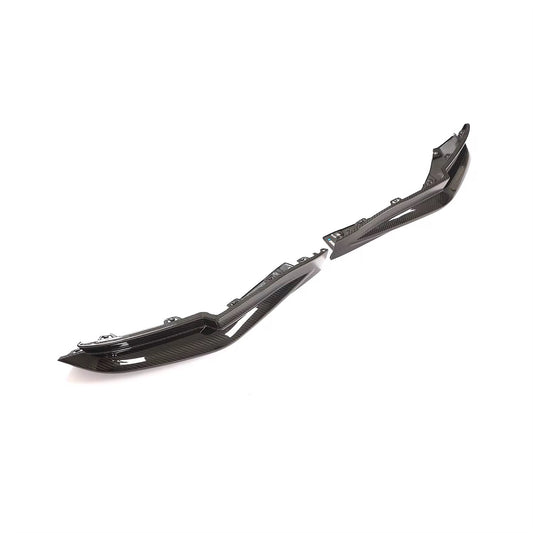 BMW G80 M3 rear carbon fiber splitter underside mounting view, Los Reyes Performance