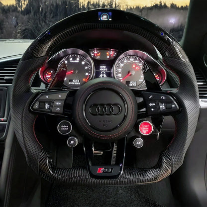Custom Carbon Fiber Steering Wheel | Audi R8 V10 Gen 2 Los Reyes Performance