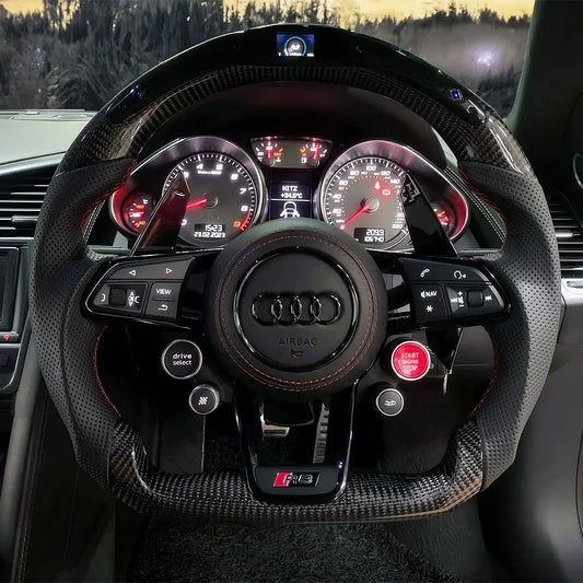 Custom Carbon Fiber Steering Wheel | Audi R8 V10 Gen 2 Los Reyes Performance