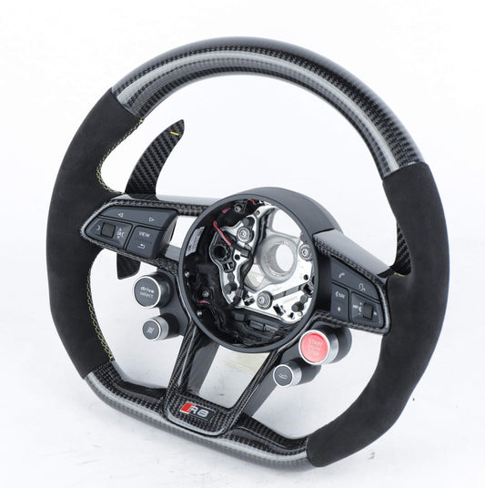 Custom Carbon Fiber Steering Wheel | Audi R8 V10 Gen 2 Los Reyes Performance