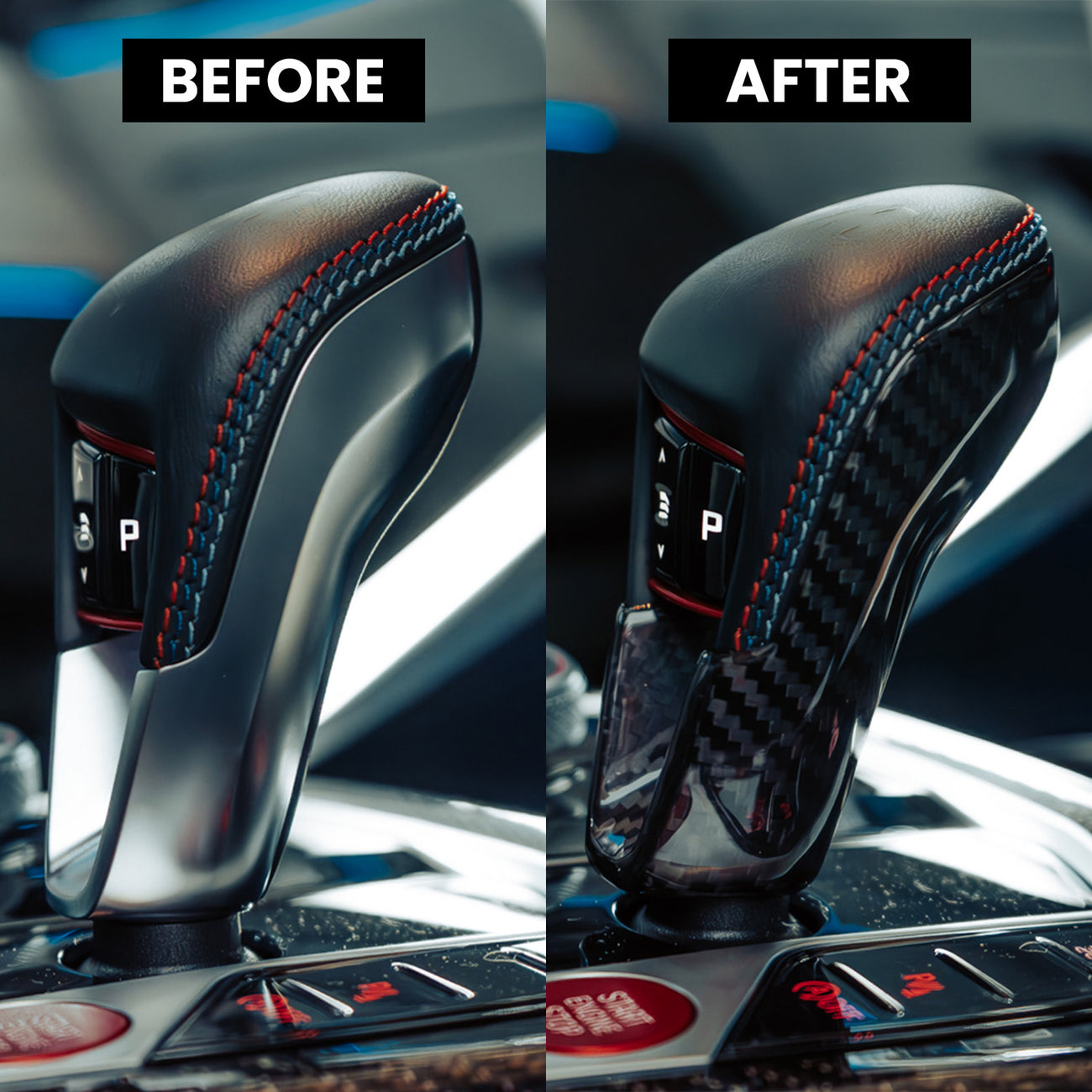 BMW   Dry Carbon   Fiber   Gear   Selector   Cover